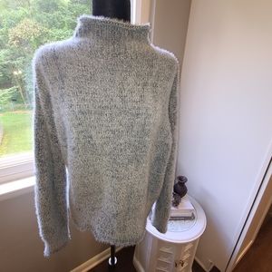 Rachel Zoe chenille mock neck blue sweater Sz XL